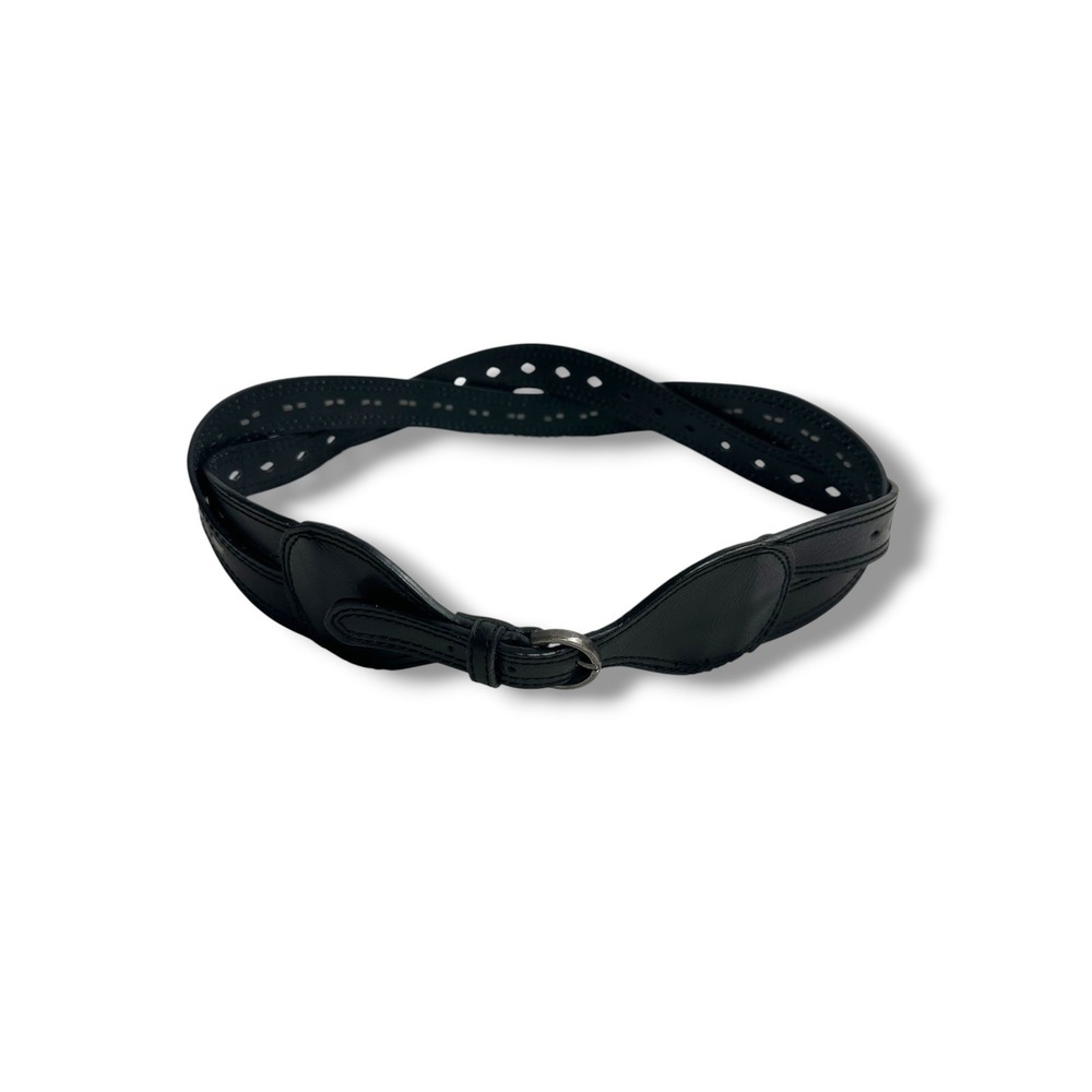 Steven by Steve Madden Belt Womens S/M Black Studded Cutout Waist